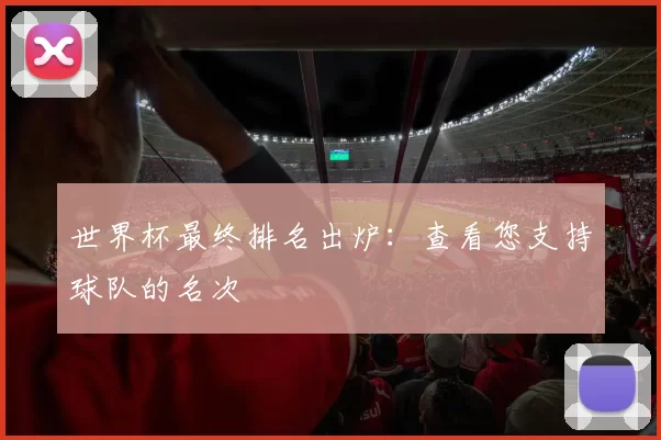 世界杯最终排名出炉:查看您支持球队的名次